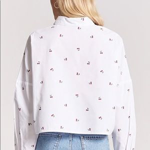white button up w/cherries on it, never been used